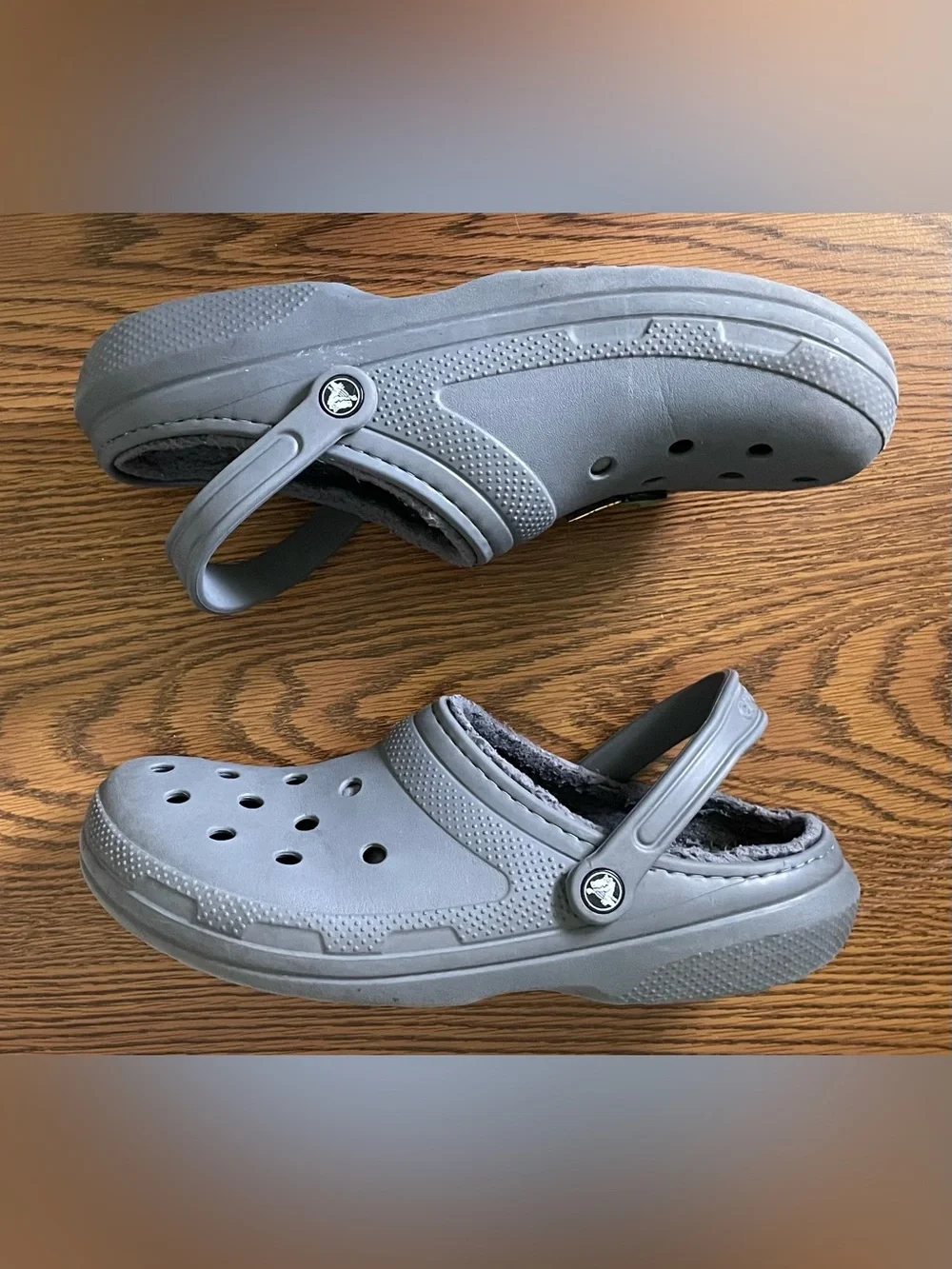 CROCS  Lined Clogs in Gray with Star Wars Jibbitz